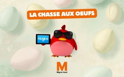 Rouge en direct du centre Migros 1032 Romanel pour la chasse aux oeufs! 02.04.26